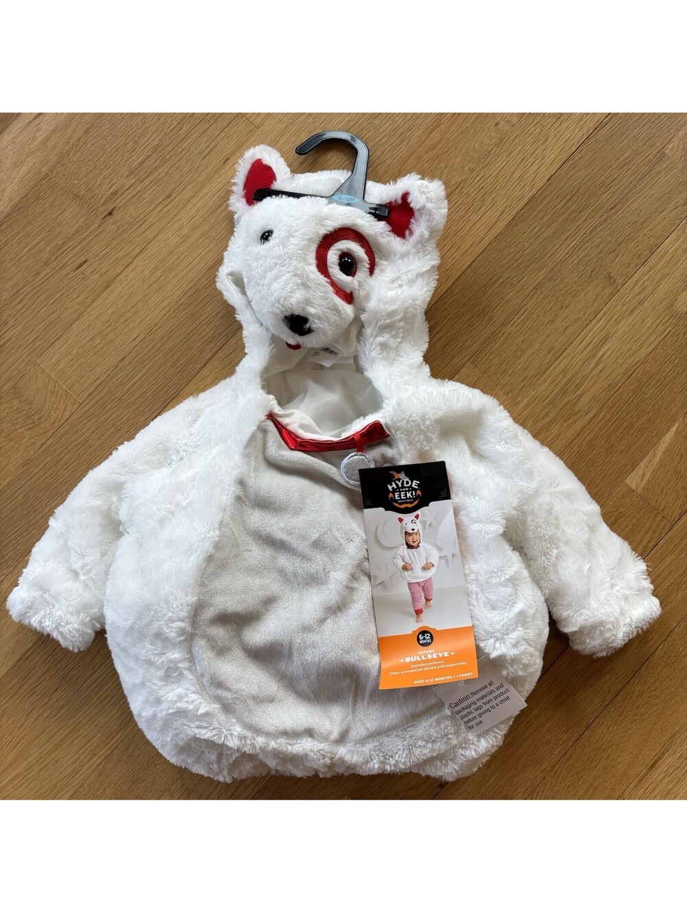 Hyde & EEK! Boutique Bullseye Infant Costume 6-12 Months White Red Halloween NEW